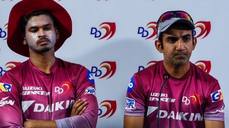 Shreyas Iyer (left) took over the reins of Delhi Capitals from Gautam Gambhir (right).