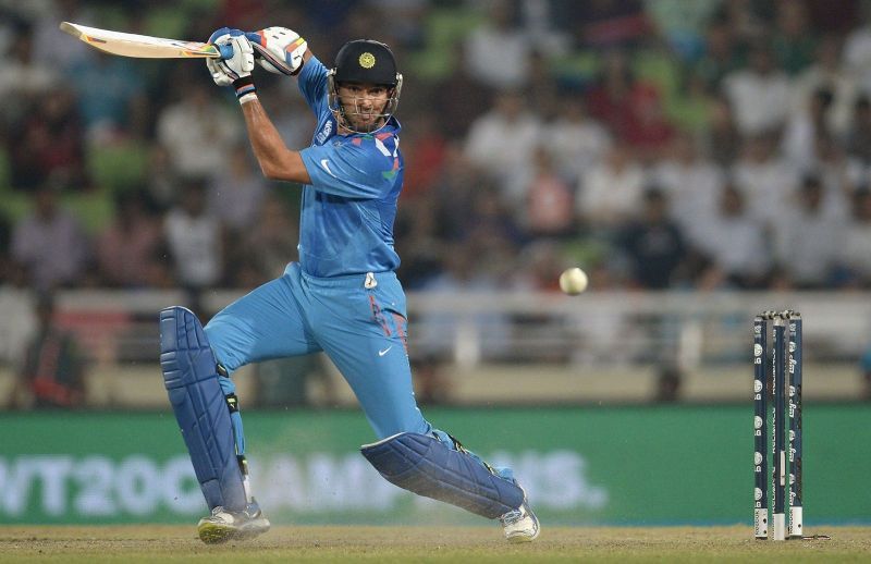 Yuvraj Singh punches through the covers