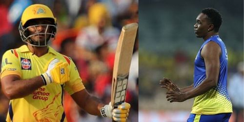 Ambati Rayudu (left) and DJ Bravo (right)