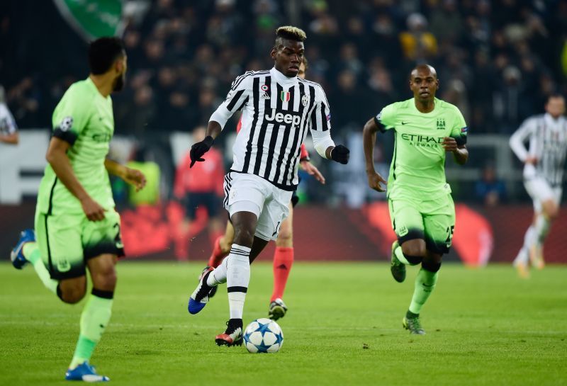 Paul Pogba in the Juventus shirt Leroy Sane