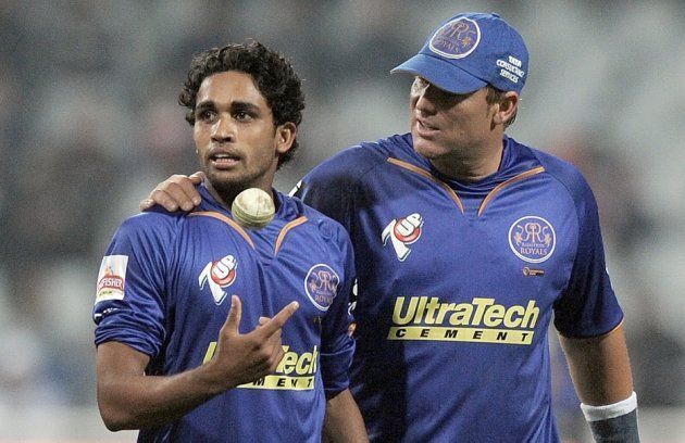 One of the forgotten heroes of IPL, Kamran Khan (left)