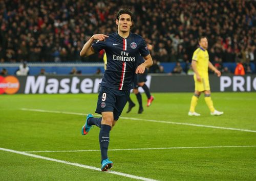 Striker Edinson Cavani was strangely red-carded for Paris St-Germain in 2014