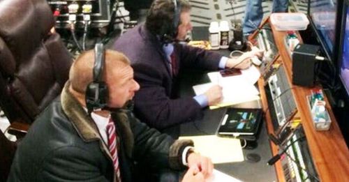 Triple H and Vince McMahon.