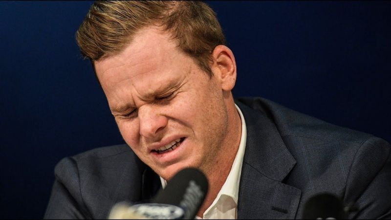 Steve Smith in tears after Sandpaper scandal