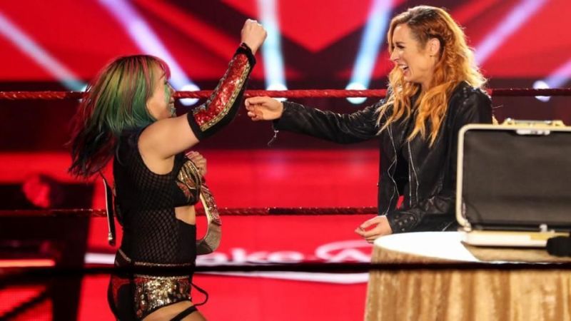 Becky Lynch and Asuka on WWE RAW