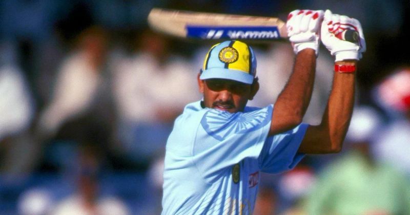 Azharuddin hammering away.