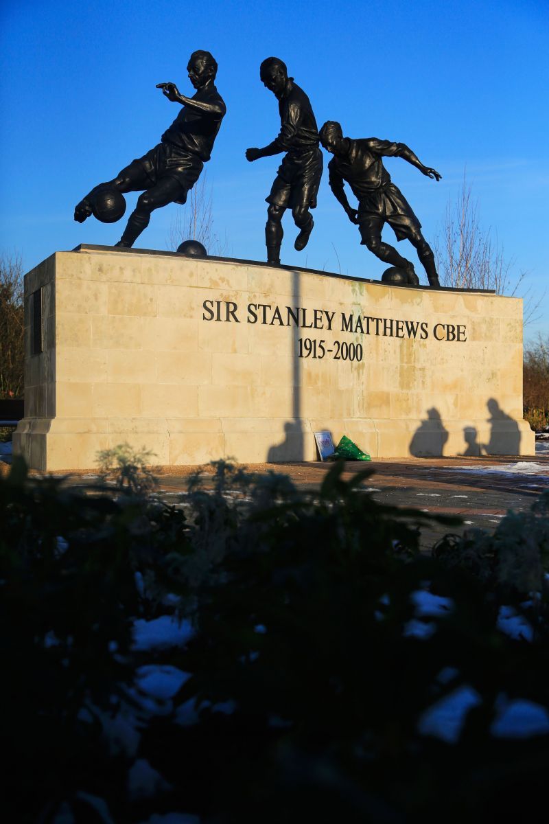 Sir Stanley Matthews&#039; statue outside Stoke City&#039;s stadium