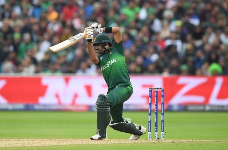 Babar Azam playing his trademark cover drive