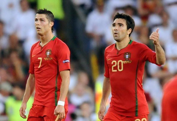 Deco and Cristiano Ronaldo represented three major tournament together for Portugal