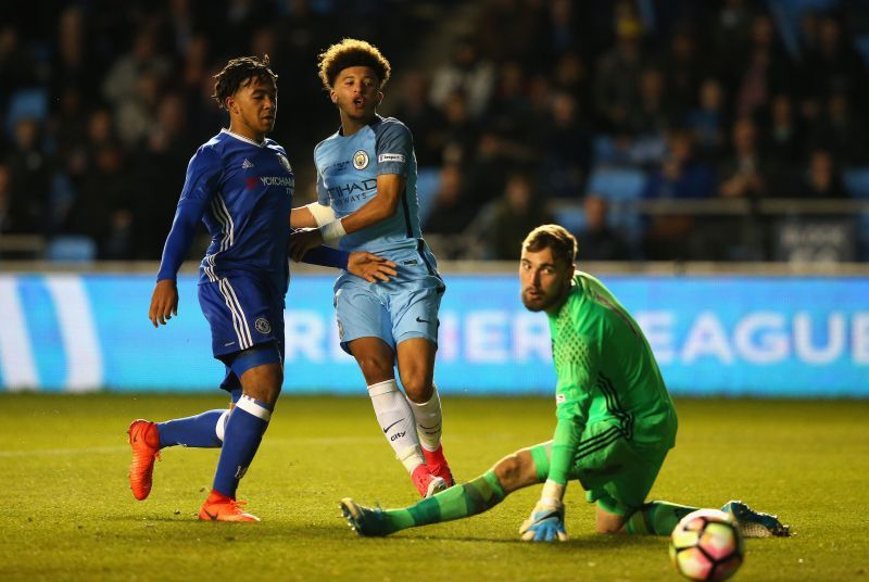 Sancho playing for Manchester City