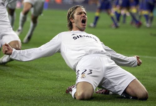 David Beckham in action for Real Madrid