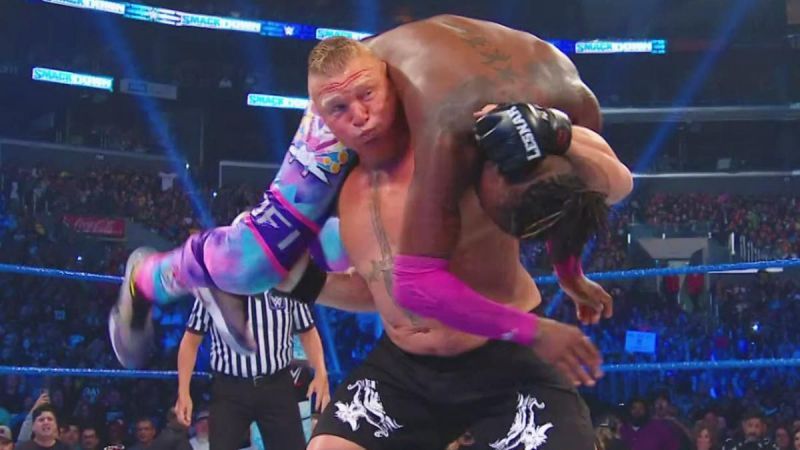 Lesnar and Kofi Kingston