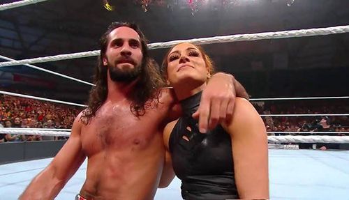 Seth Rollins and Becky Lynch