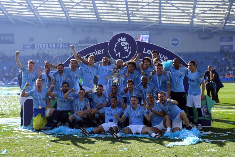 Pep Guardiola led Manchester City to a second successive Premier League title