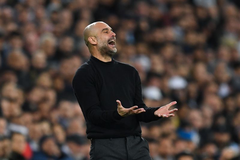 Pep Guardiola against Real Madrid in the Champions League