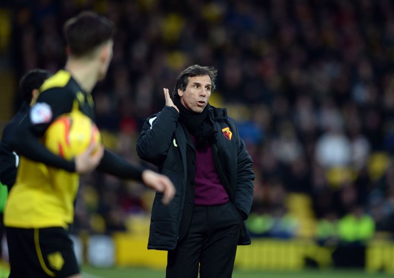 Gianfranco Zola struggled as boss of multiple sides, including Watford