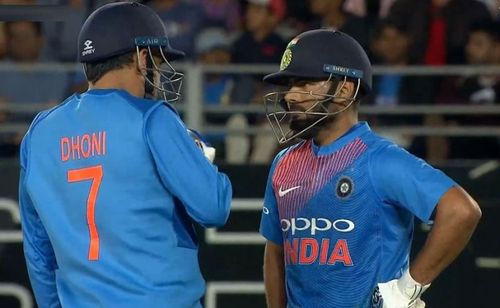 Rishabh Pant (R) and MS Dhoni [PC: Twitter]