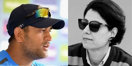 MS Dhoni (left) and Anjum Chopra