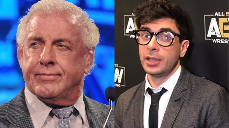 Ric Flair and AEW President Tony Khan