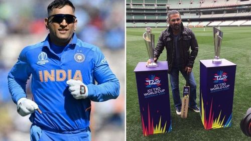 Suniel Shetty (R) feels MS Dhoni will play the World T20