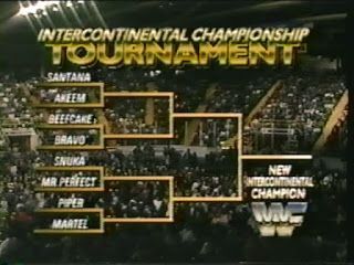 The brackets for the 1990 Intercontinental Championship tournament.