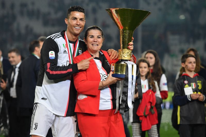 Cristiano Ronaldo with his mom Dolores Aveiro
