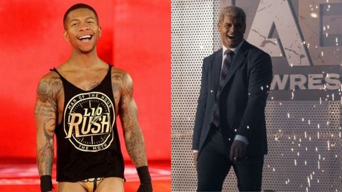 Lio Rush and Executive Vice President of AEW, Cody Rhodes