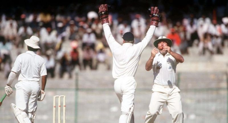 Mike Gatting became the focus of attention with a funny drop.