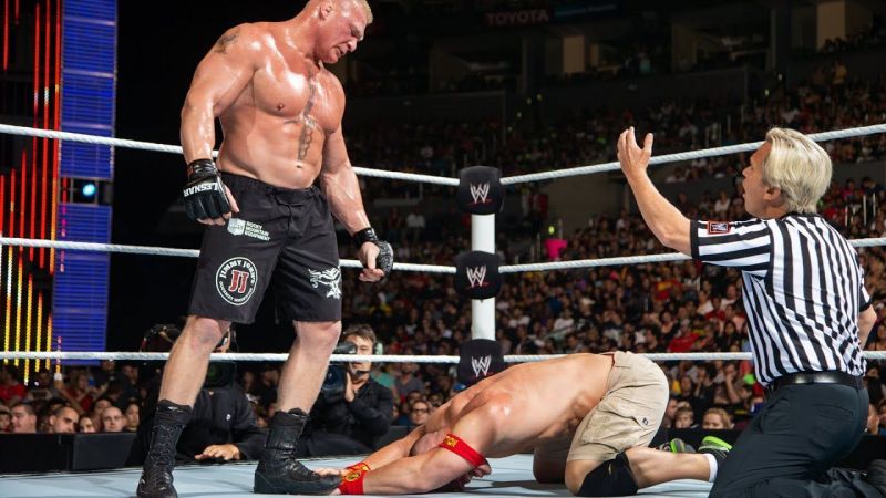 Brock Lesnar and John Cena (or what&#039;s left of him)