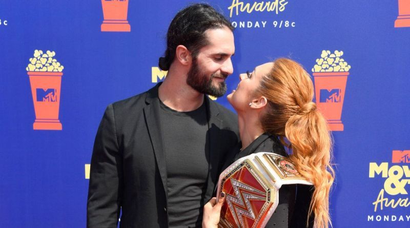 Seth Rollins with Becky Lynch