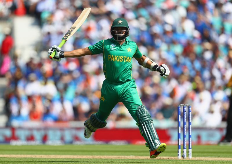 Azhar Ali in action against India in the 2017 CT