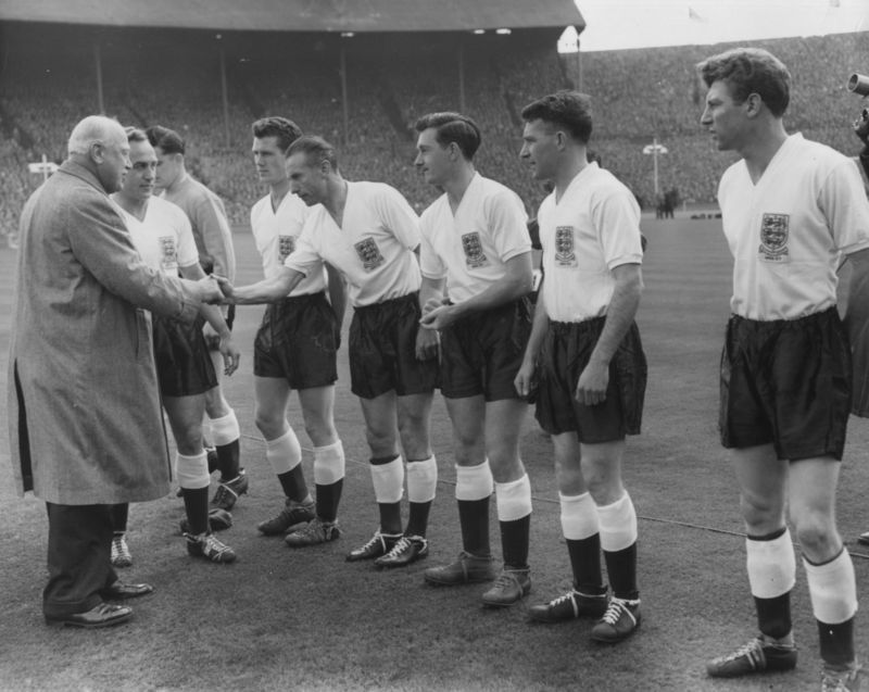 Lord Roseberry And Stanley Matthews in 1957