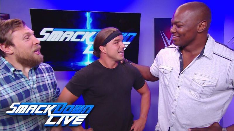 Daniel Bryan (far left) with Shorty G fka Chad Gable (middle)