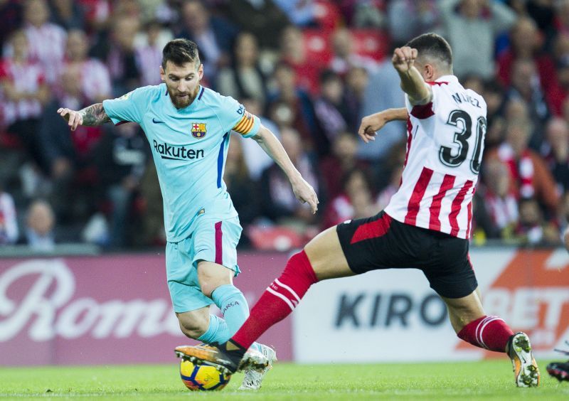 Unai Nunez during a Liga game against Barcelona