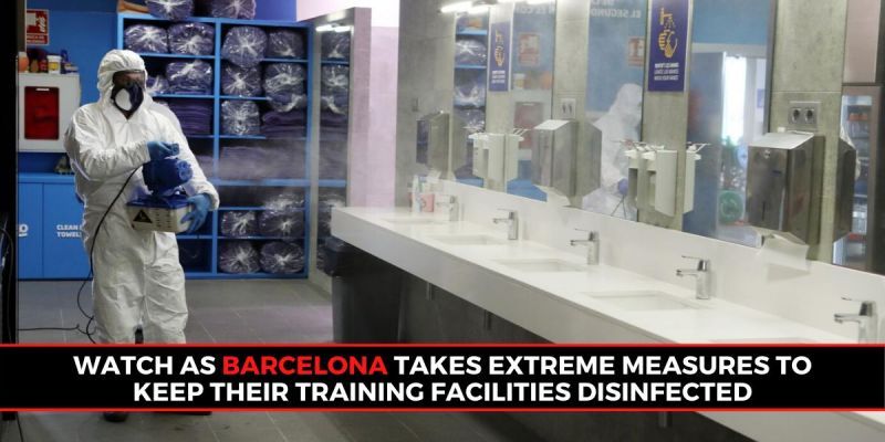 Disinfection of Barcelona Training Ground