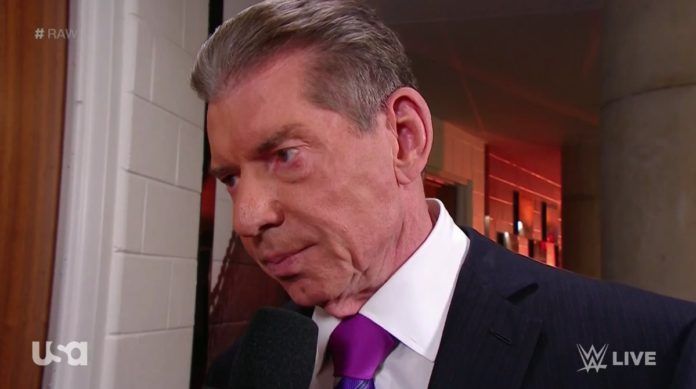 Vince McMahon on RAW a few weeks before WrestleMania 33