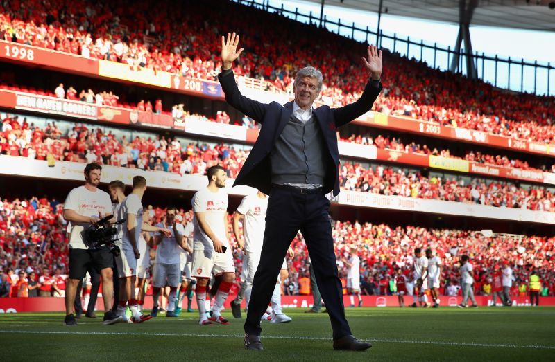 Arsene Wenger at his last match at the Emirates