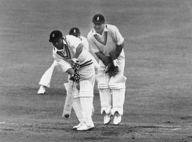 Vijay Hazare scored a valiant second innings hundred against West Indies in the 1949 Brabourne Test. 