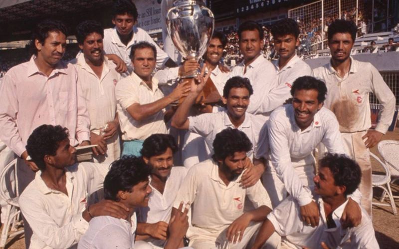 The winning Haryana team, led by Kapil Dev [PC: Hindu]