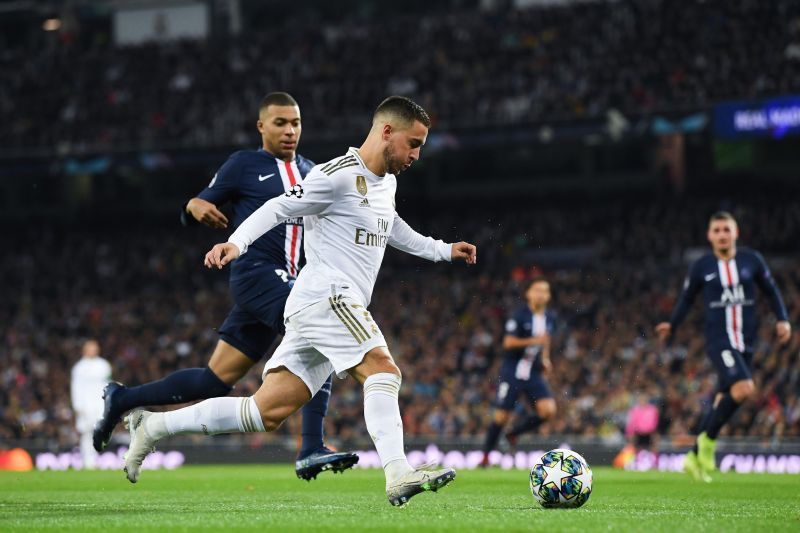 Eden Hazard and Kylian Mbappé