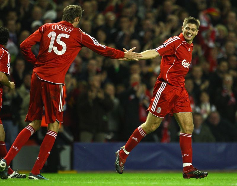 Gerrard and Crouch were teammates at Liverpool for three seasons