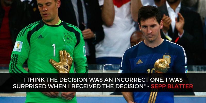 There were better players than Lionel Messi in the 2014 World Cup, according to Sepp Blatter.