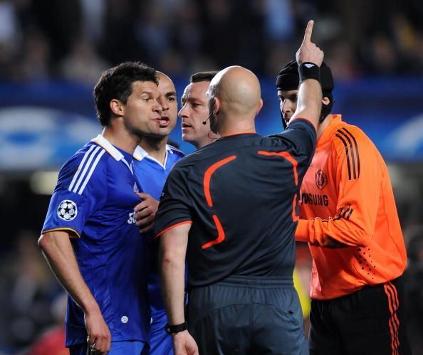 Michael Ballack&#039;s heated confrontation with the referee