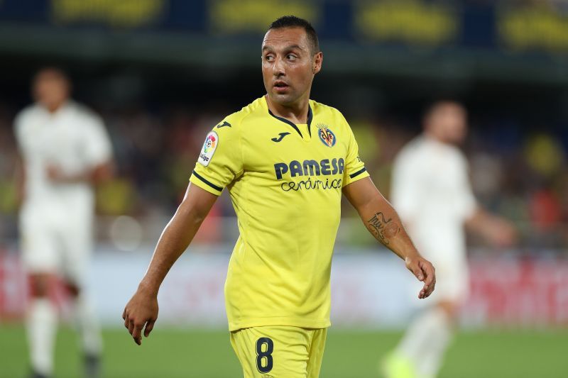 Santi Cazorla during a La Liga game between Villarreal CF v Real Madrid CF