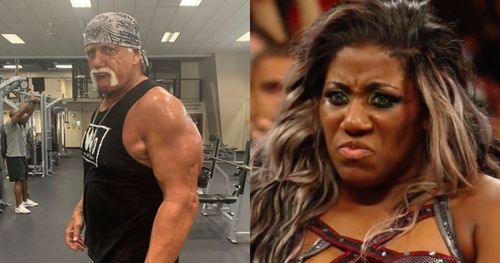 Hulk Hogan and Ember Moon.