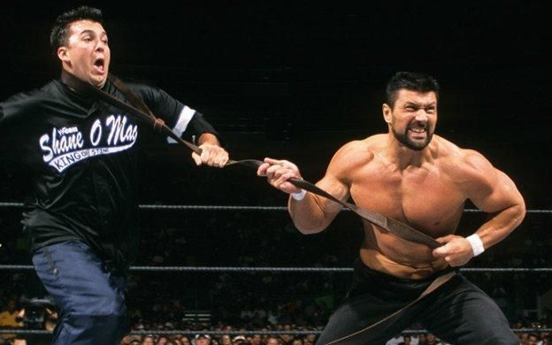 Steve Blackman in action against Shane McMahon