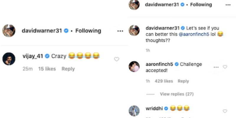 Reactions from IPL and national teammates poured in after David Warner posted a video