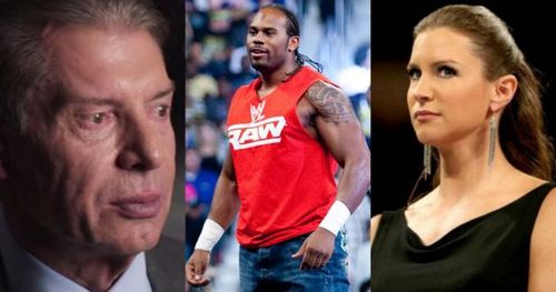 Vince McMahon, Shad Gaspard and Stephanie McMahon.