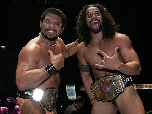 Terrible and Tama Tonga as the CMLL Tag Team Champions