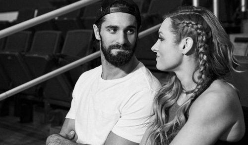 Seth Rollins and Becky Lynch